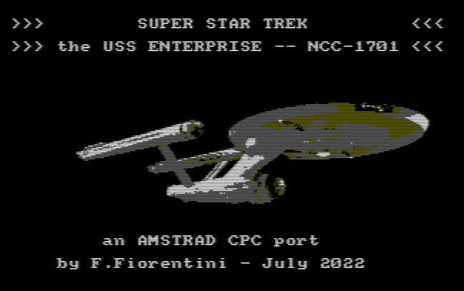 Super Star Trek – Amstrad CPC – Locomotive Basic