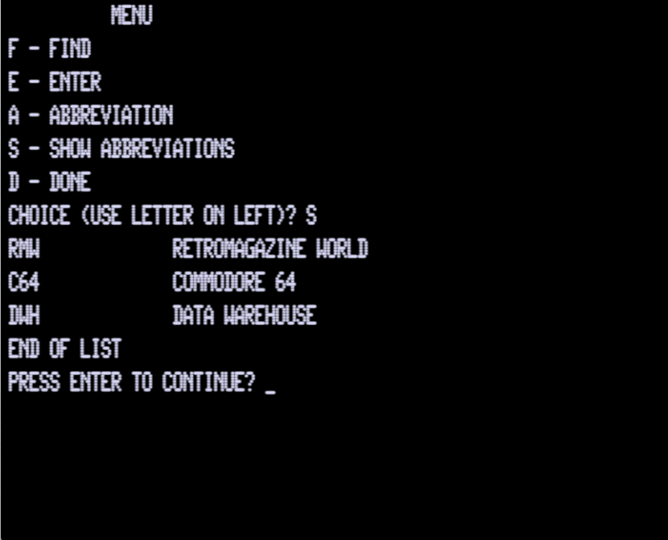 Mini Data Base – TRS 80 – Basic